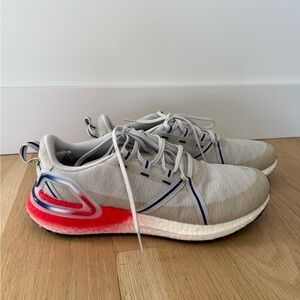 Men’s Adidas Ultraboost Golf Shoes in Gray and Red
